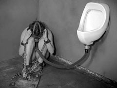Toilet slave waiting for use